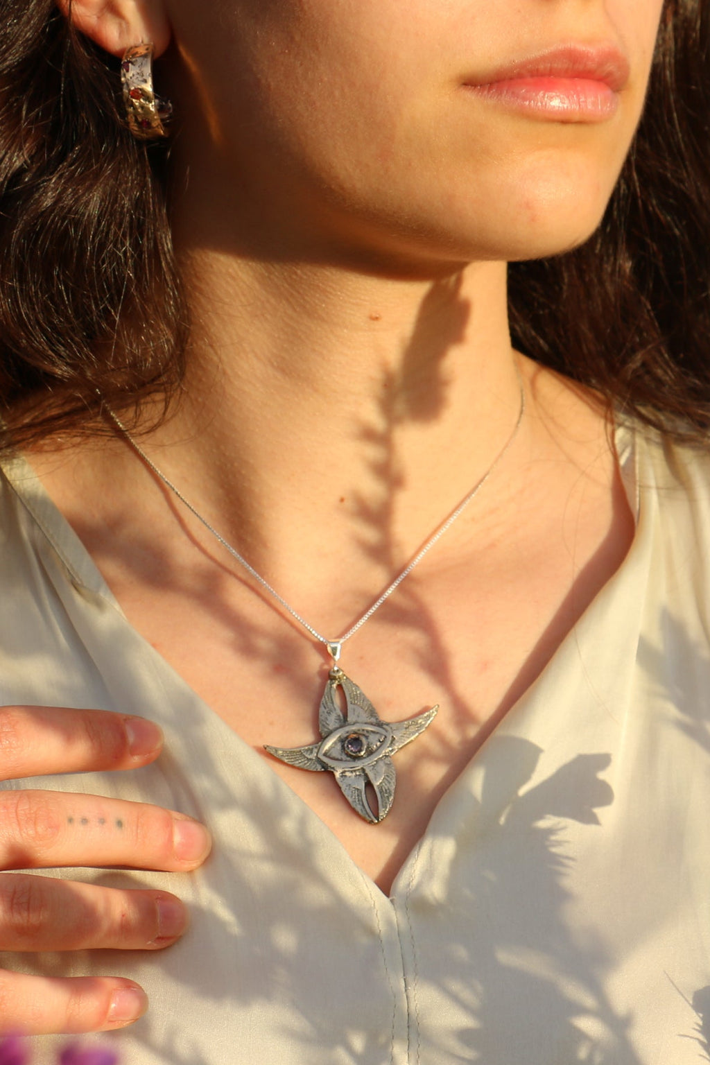 Seraphim antique necklace with Garnet