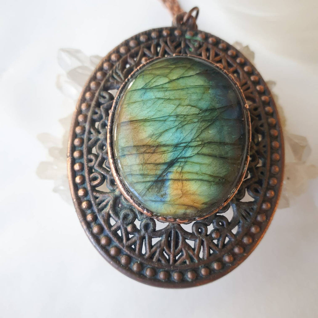 Labradorite copper necklace