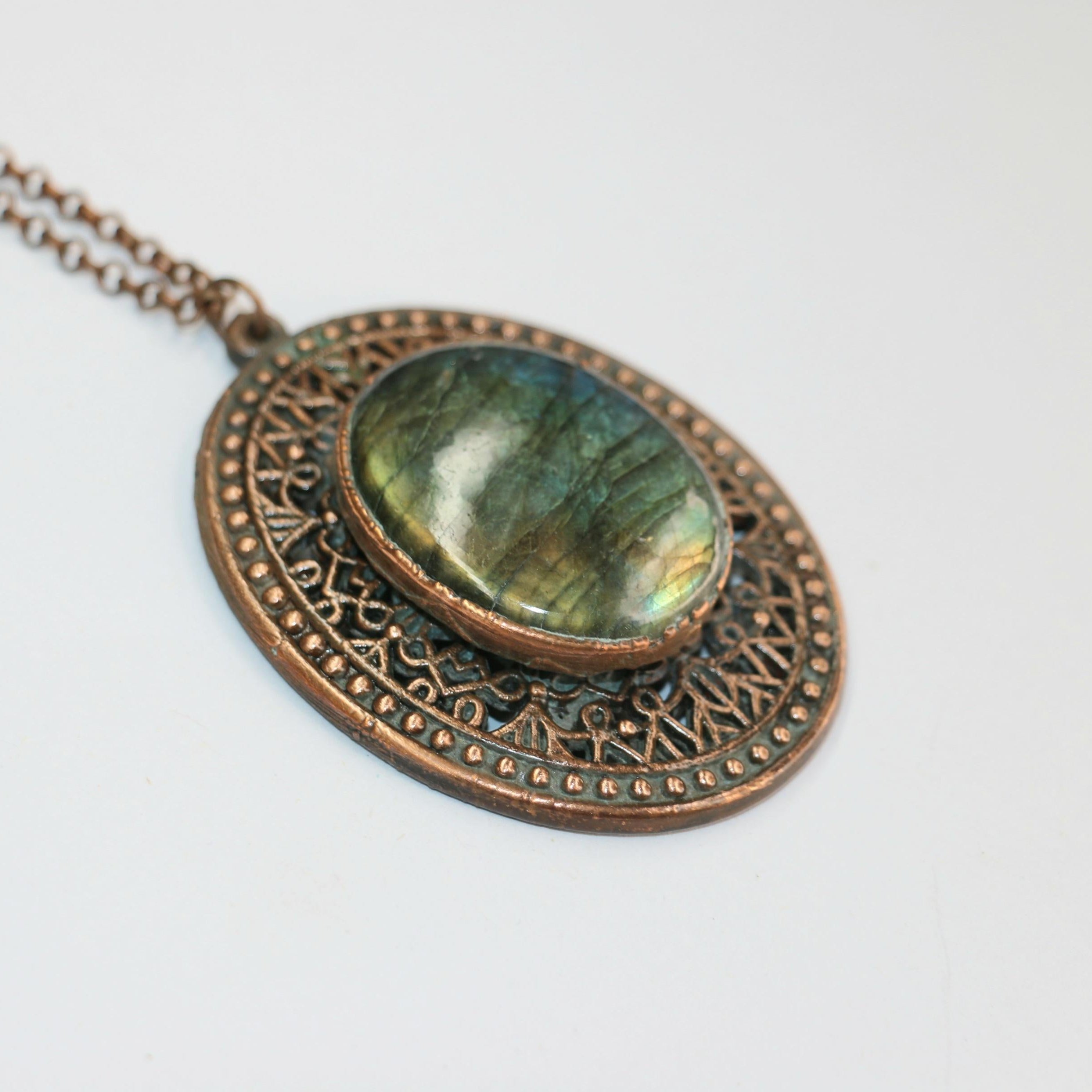 Labradorite copper necklace
