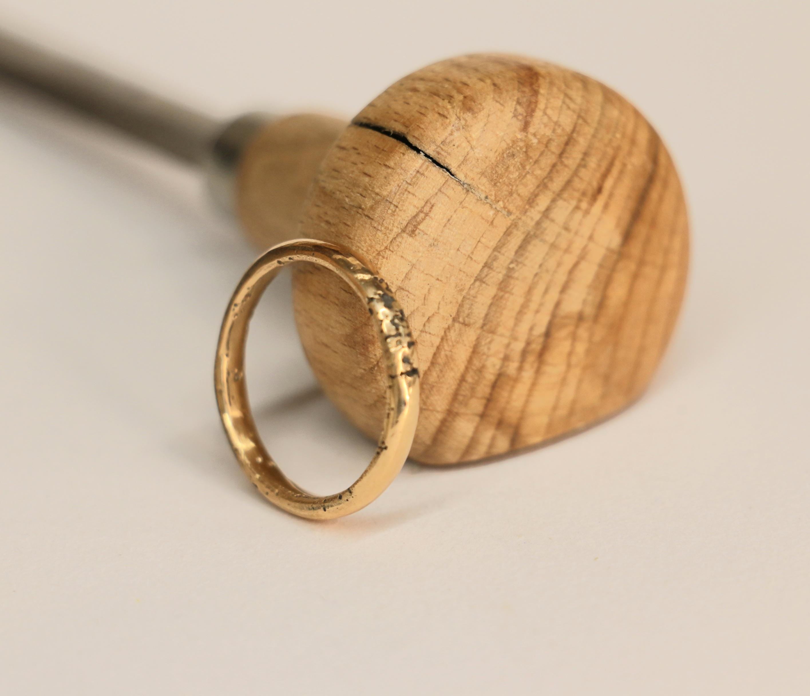 Bronze Ring 3mm Band, Size 8