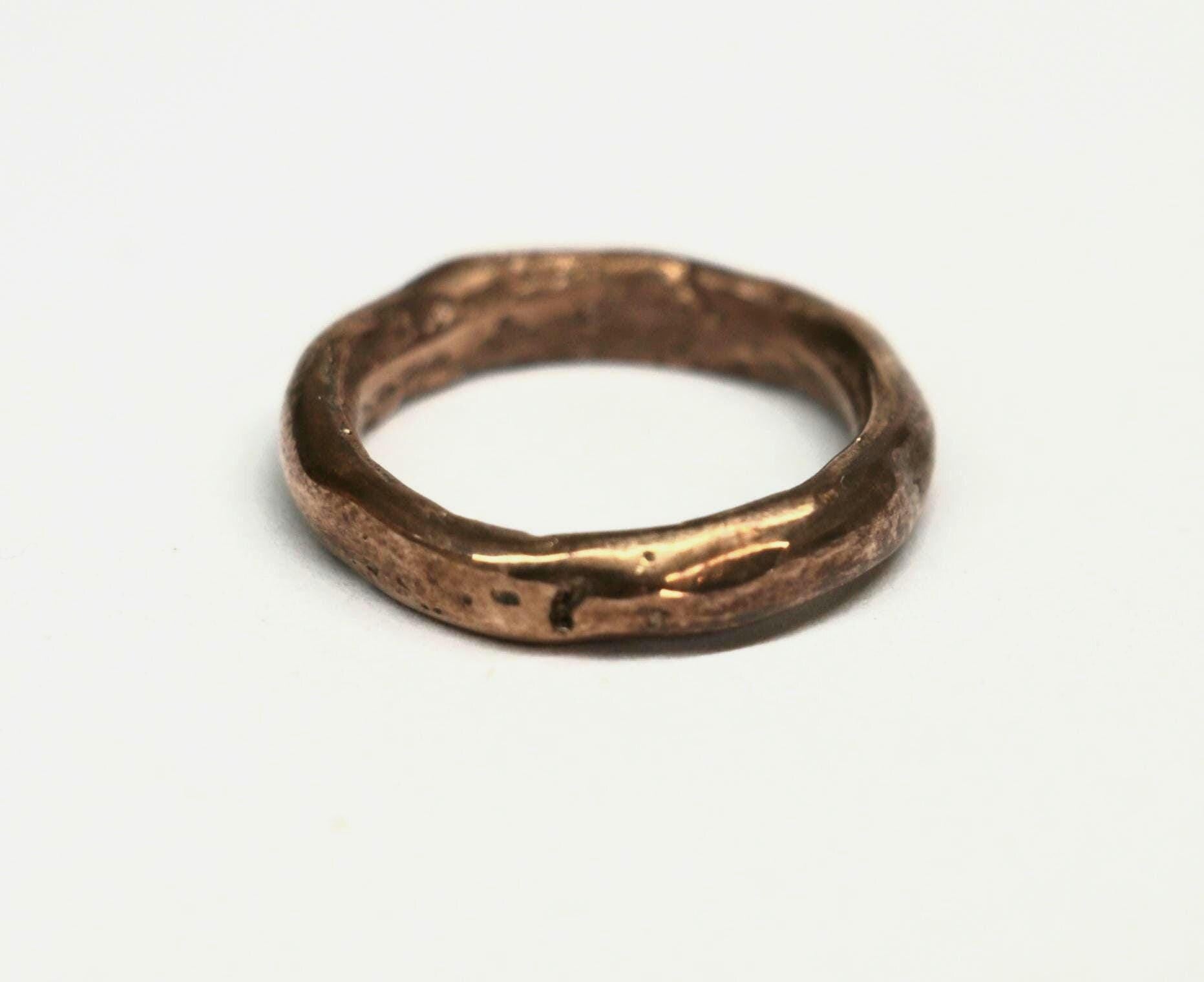 Molten Copper ring size 6.5