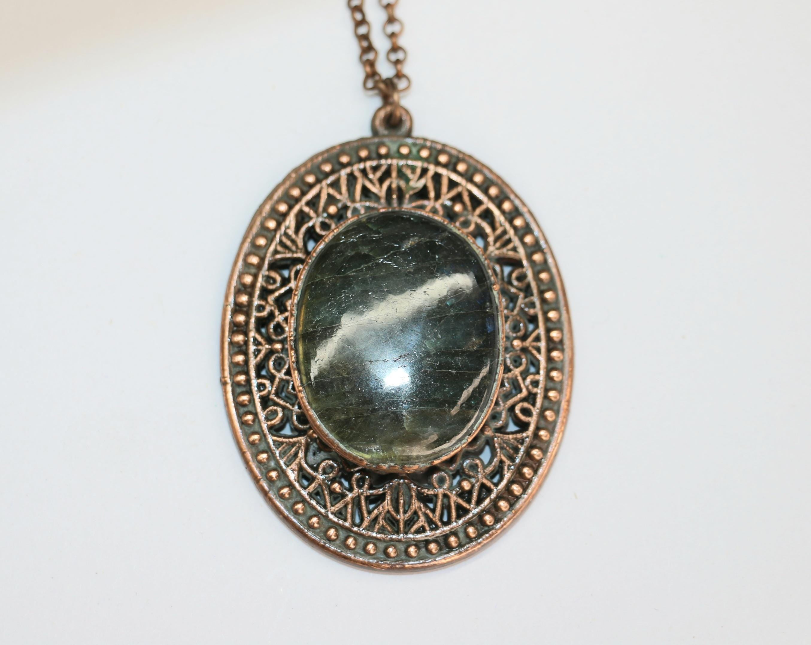 Labradorite copper necklace