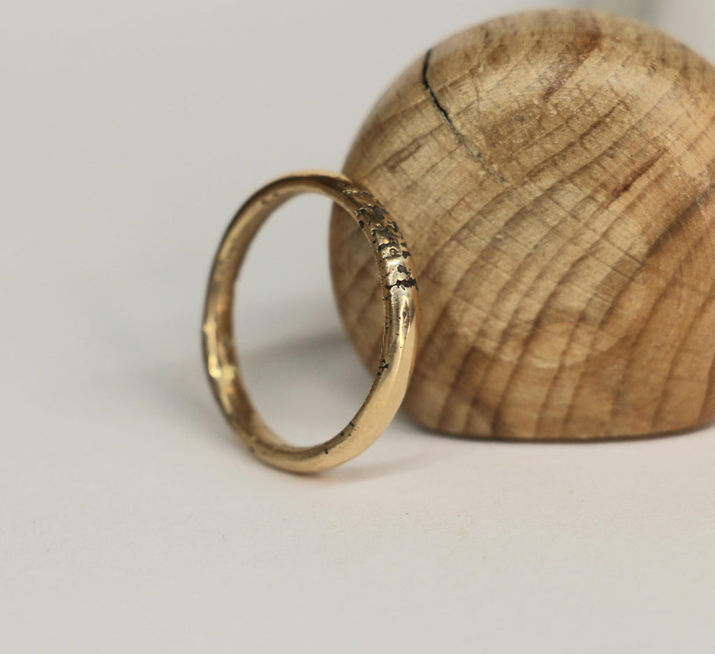 Bronze Ring 3mm Band, Size 8