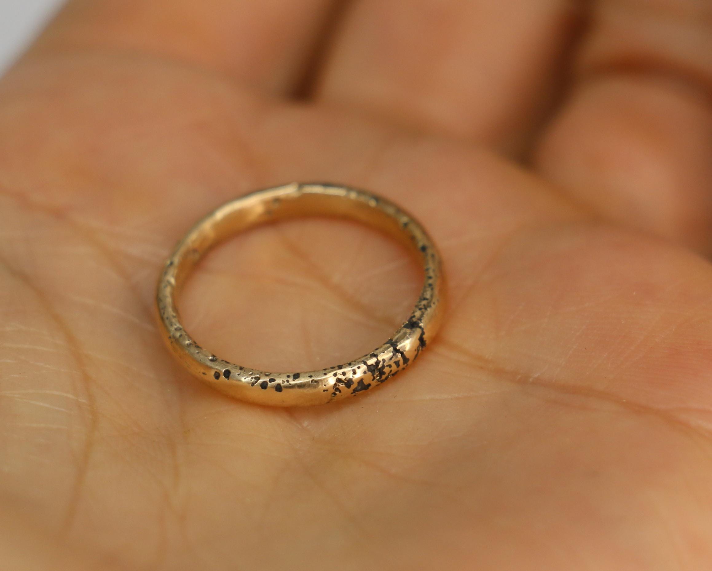 Bronze Ring 3mm Band, Size 8