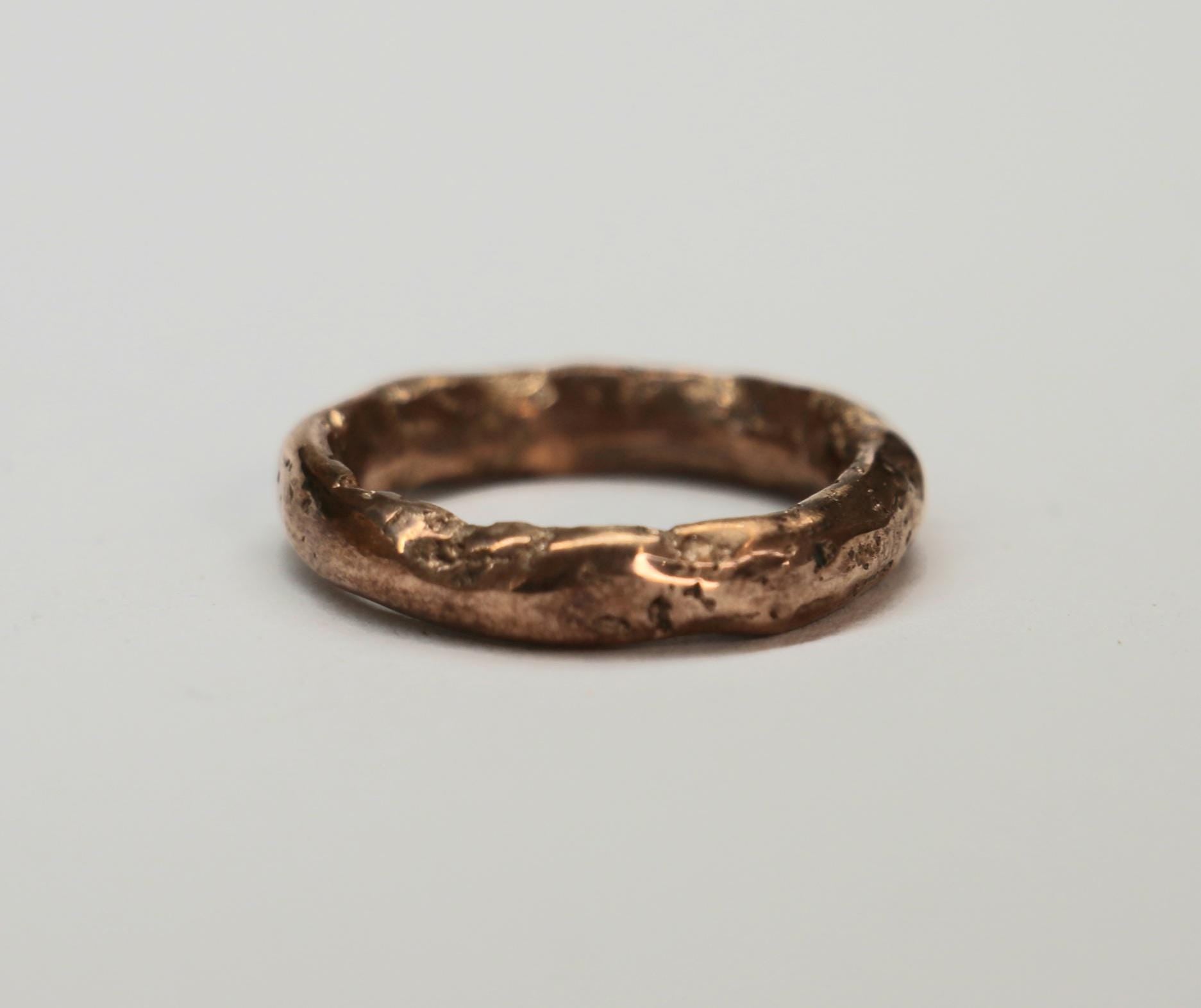 Molten Copper ring size 6.5