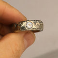 Silver ring with Moissanite size 7.5