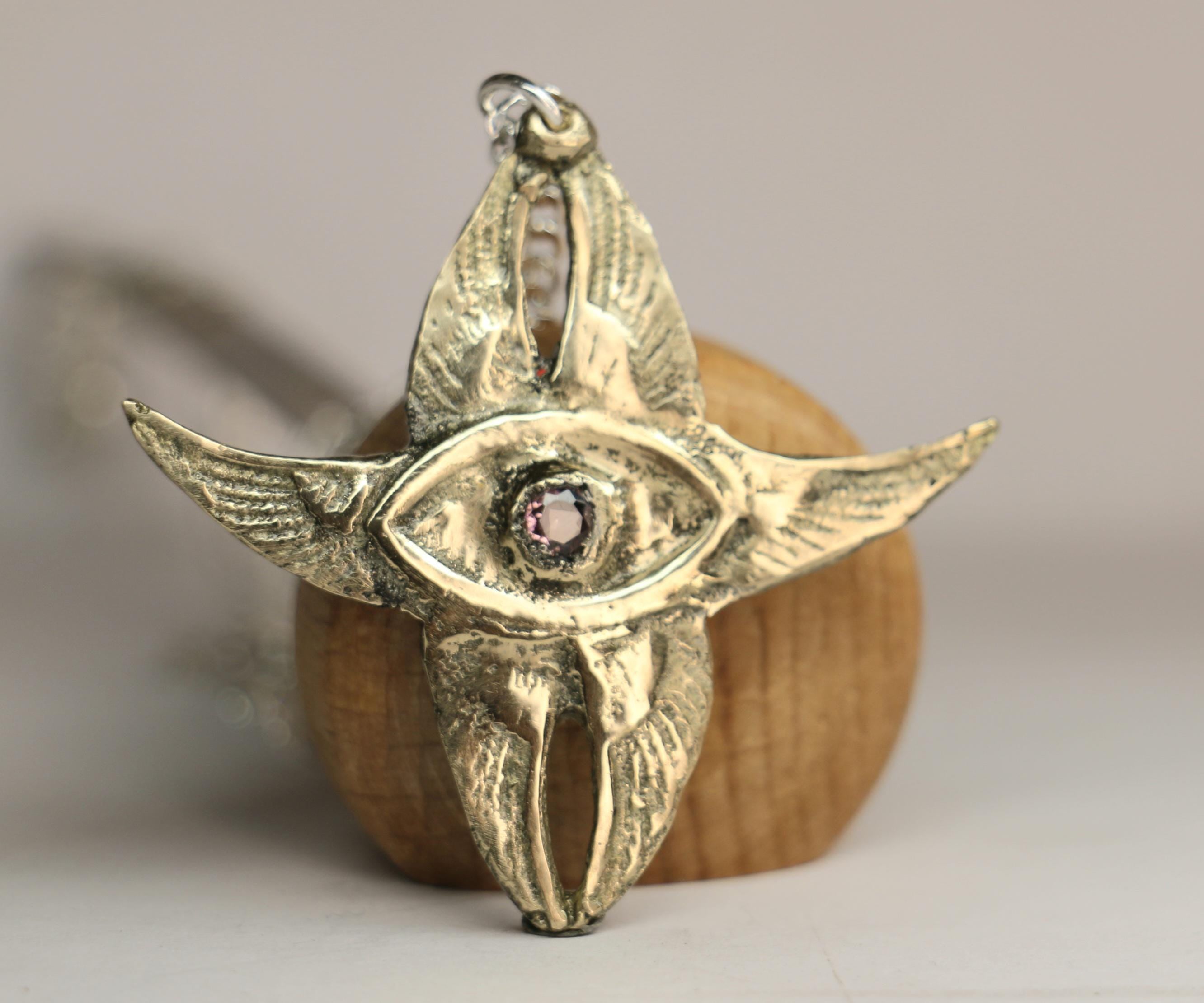 Seraphim necklace with rose zirconia