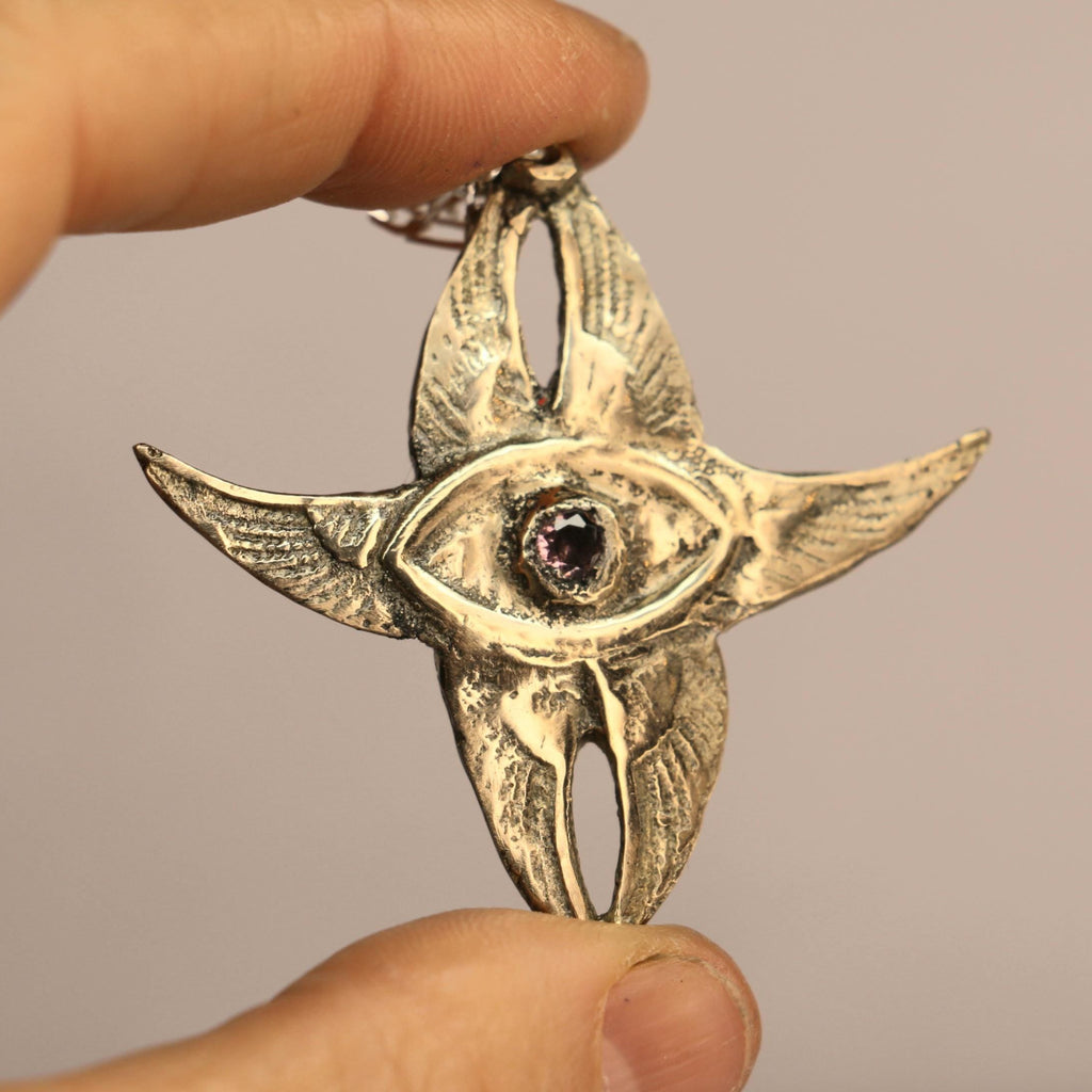 Seraphim necklace with rose zirconia
