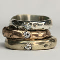 Molten ring with moissanite 3.8mm band