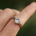 Classic bronze ring with gemstone size 7