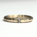 Covenant organic Ring with moissanite 3mm band