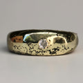Dome ring with moissanite size 7