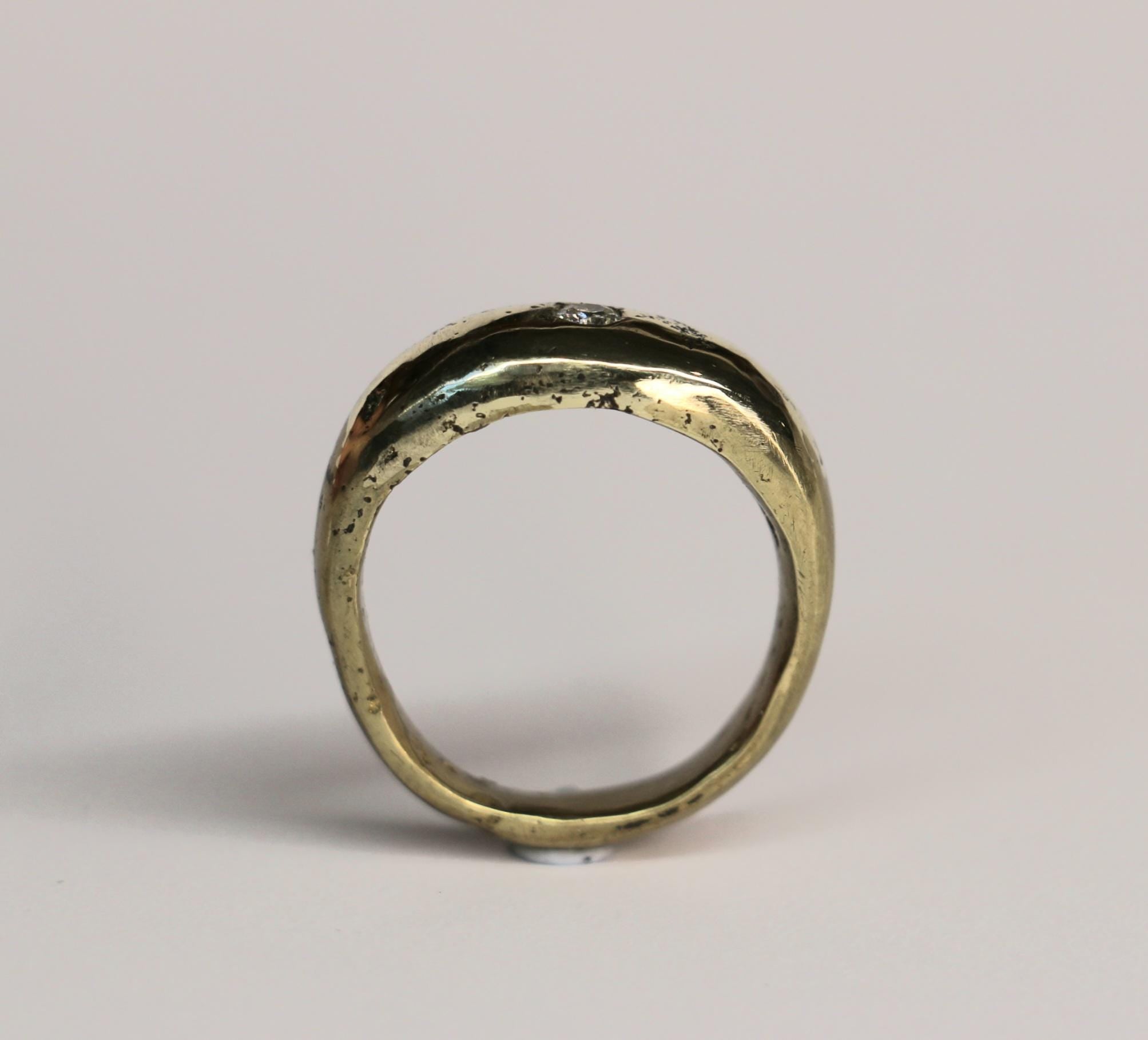 Dome ring with moissanite size 7