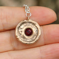 Reversable garnet and ruby necklace