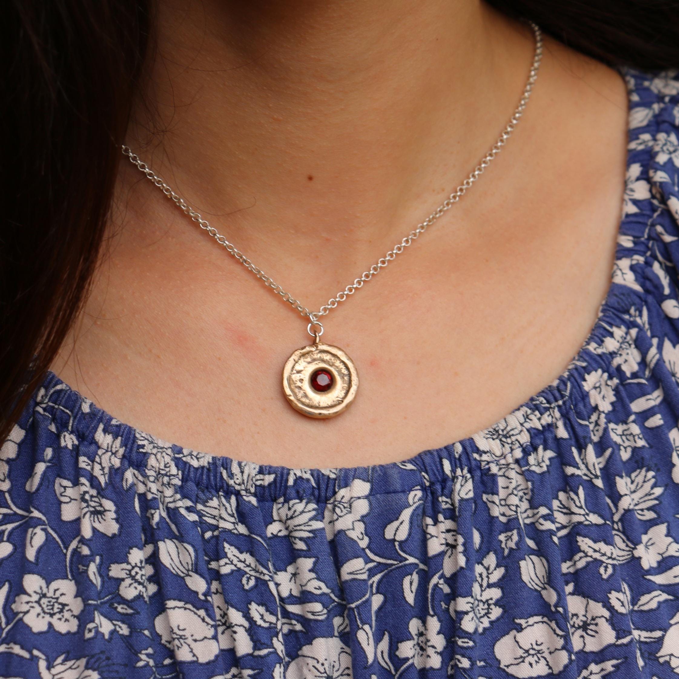 Reversable garnet and ruby necklace