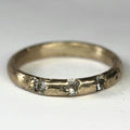 Trinity bronze ring with moissanite size 7