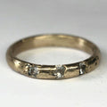 Trinity stacking ring silver with moissanite 2.8mm band