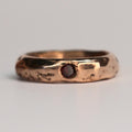 Copper ring with garnet size 6
