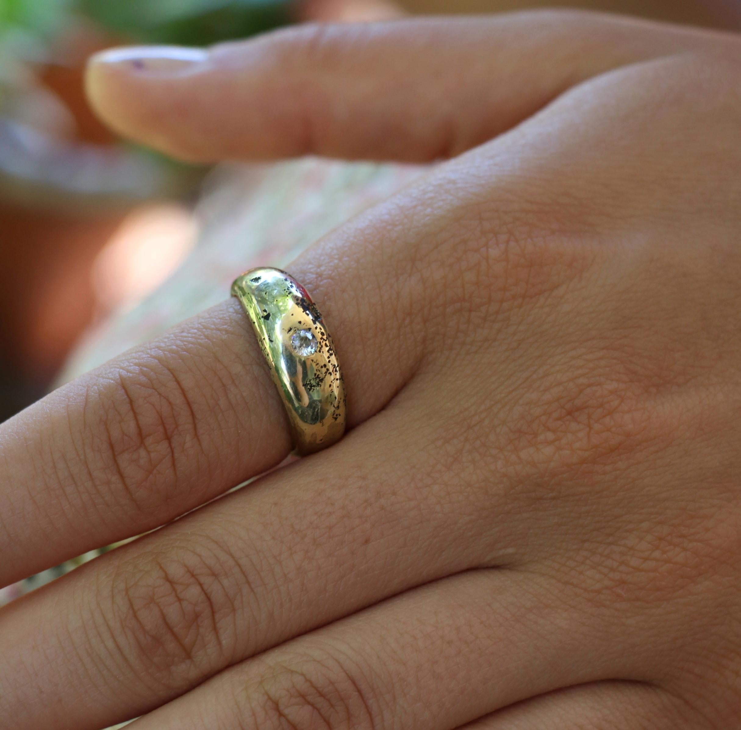 Dome ring with moissanite size 7