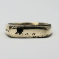 9ct Gold signet ring with sapphire