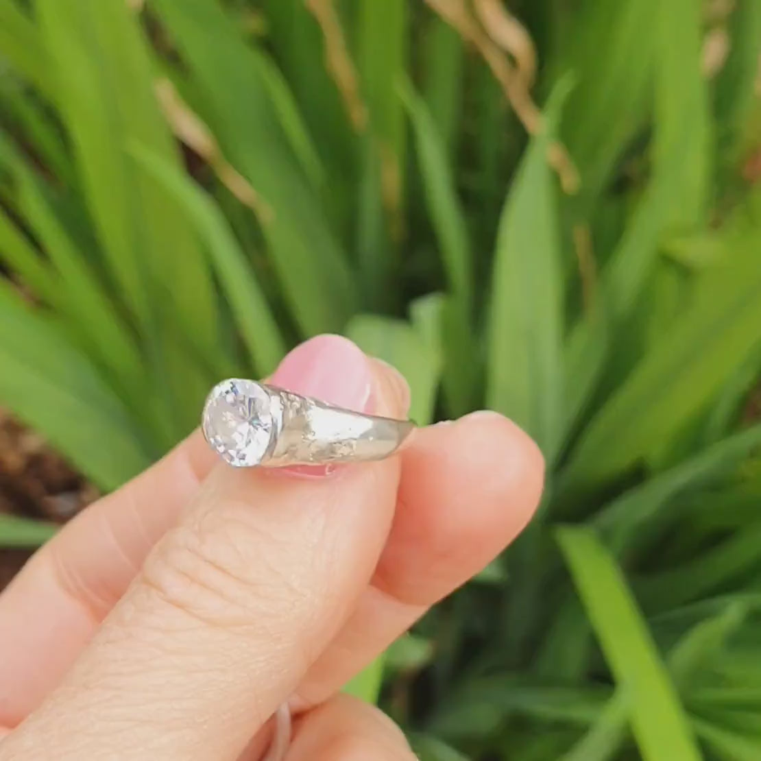 Dune sandcast ring sterling silver size 6