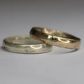Textured half round wedding band
