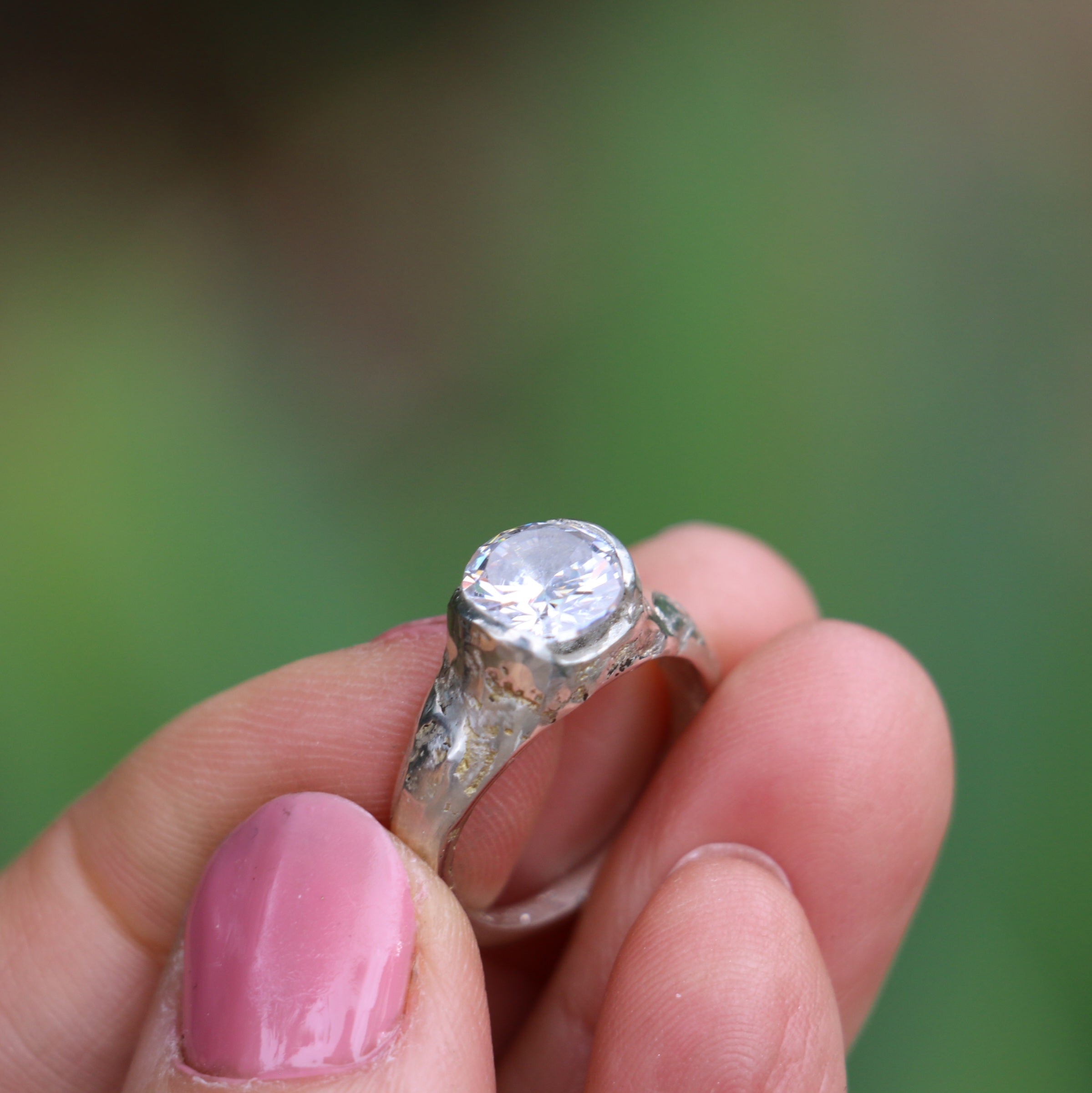 Dune sandcast ring sterling silver size 6