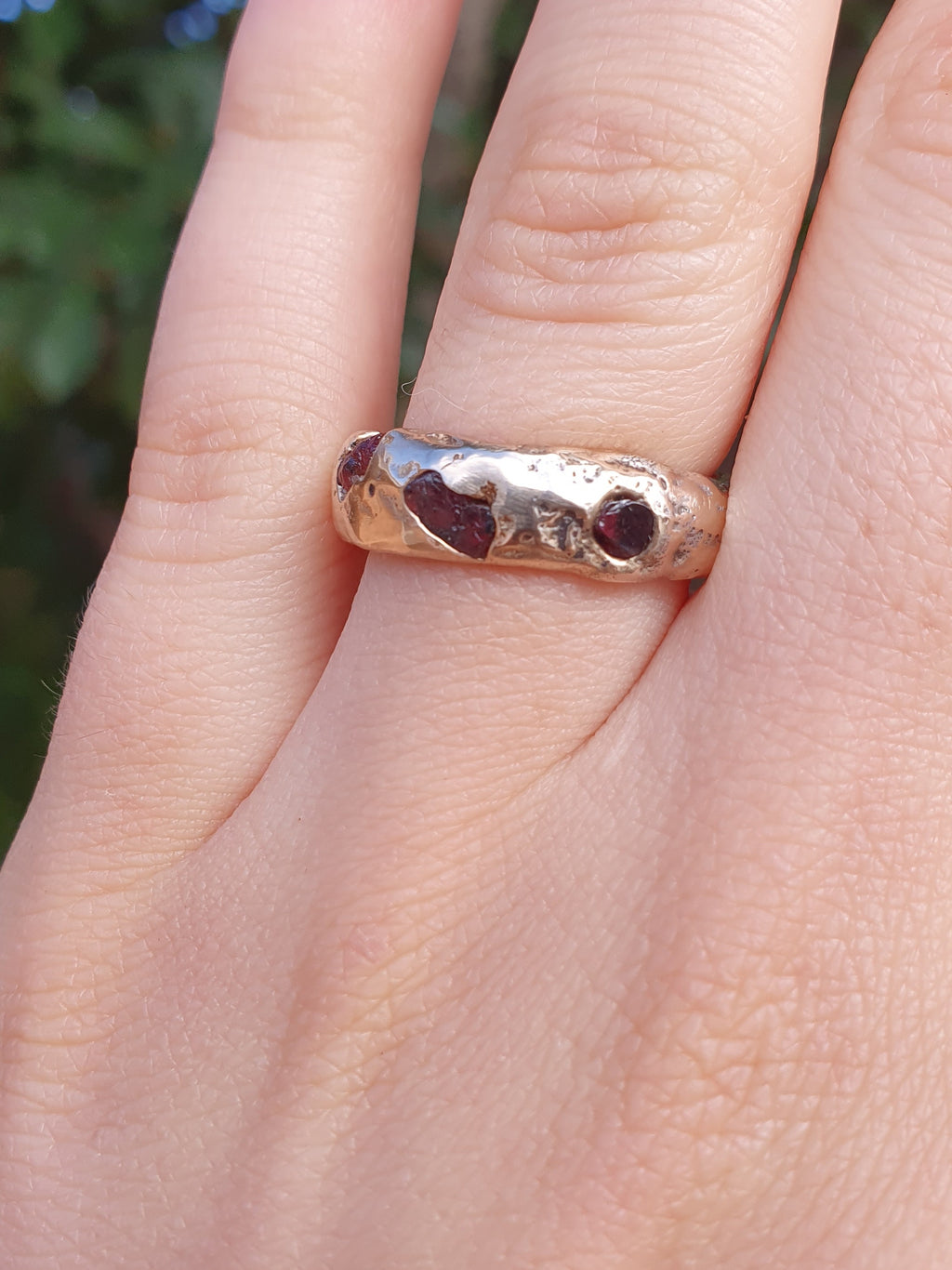 Sand Cast Sapphire Ring | Organic Band