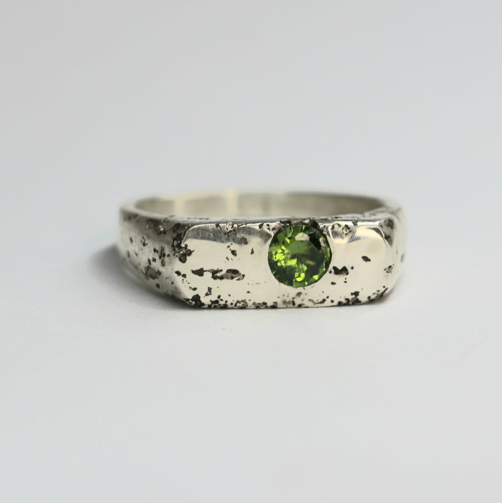 Royal Signet Ring stirling silver sandcast Size 10