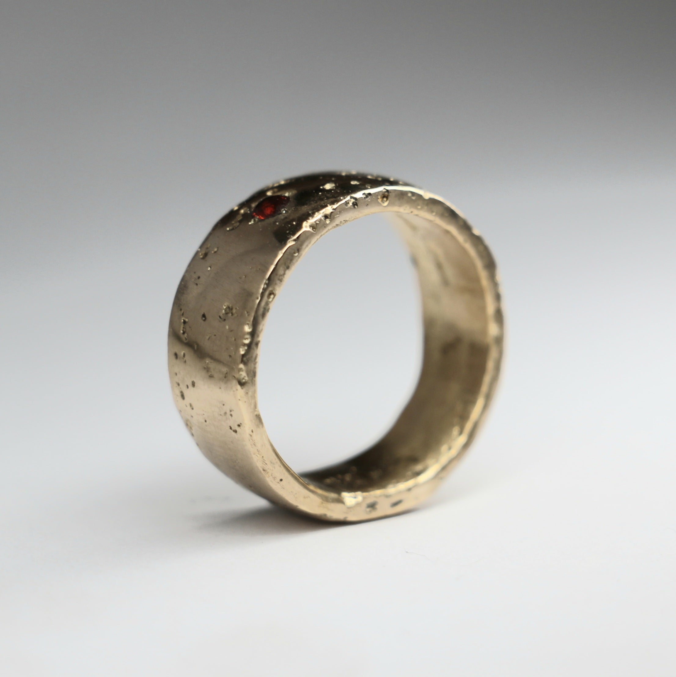 Halo ring with garnet Size 10.5 9mm band