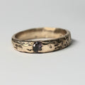 9ct Nomad ring 5mm band with gemstone