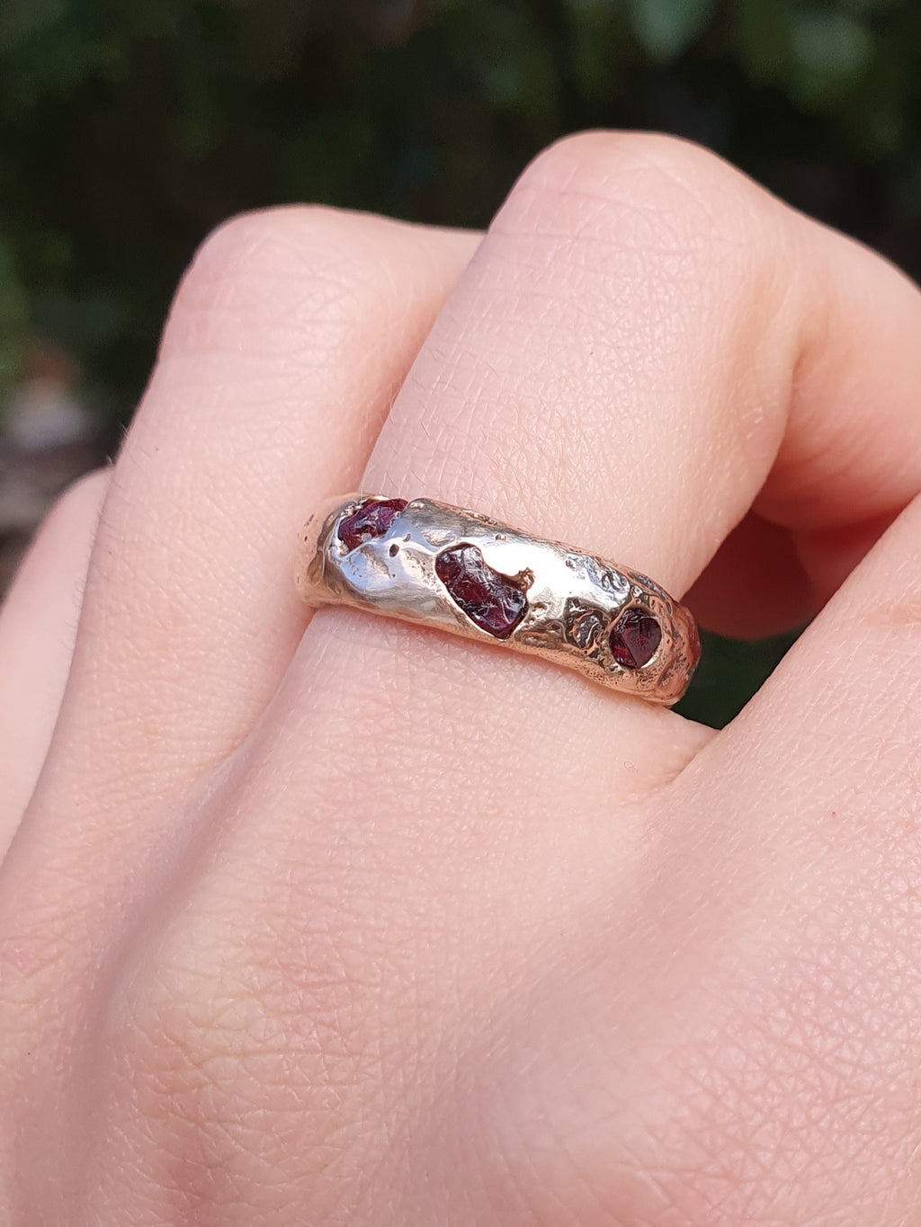 Sand Cast Sapphire Ring | Organic Band