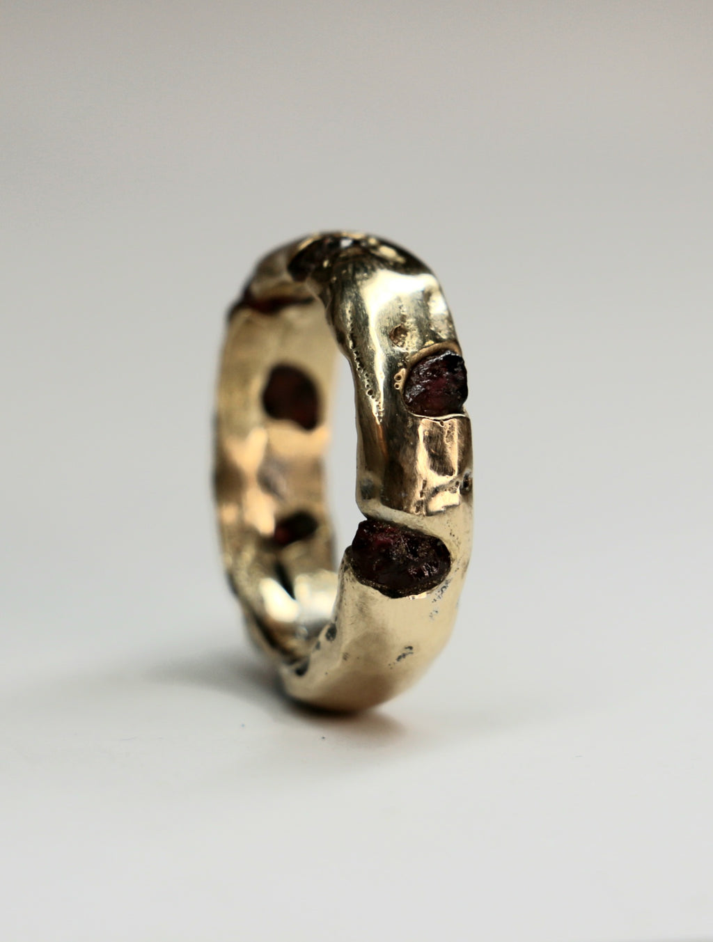 Sand Cast Sapphire Ring | Organic Band