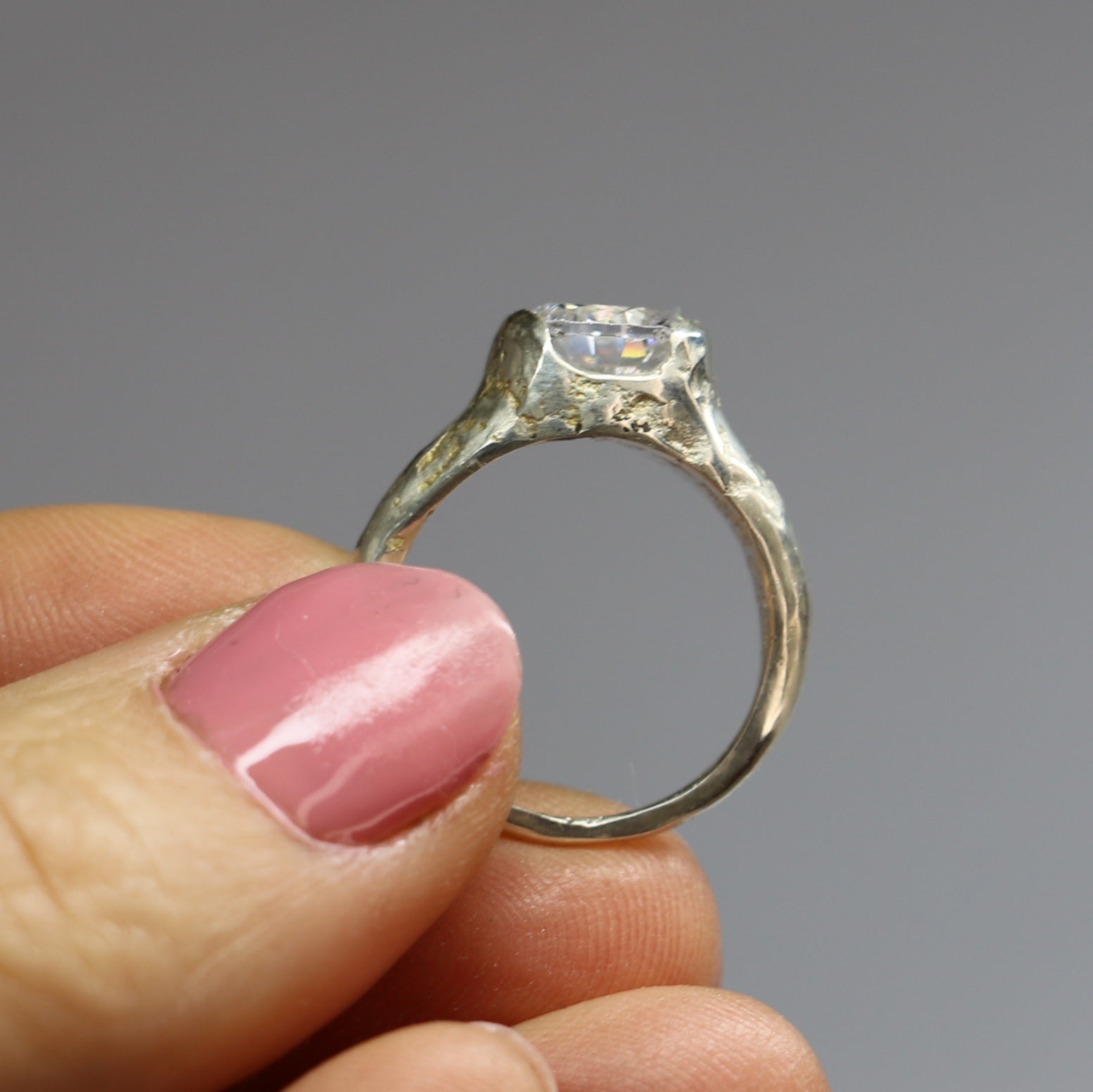Dune sandcast ring sterling silver