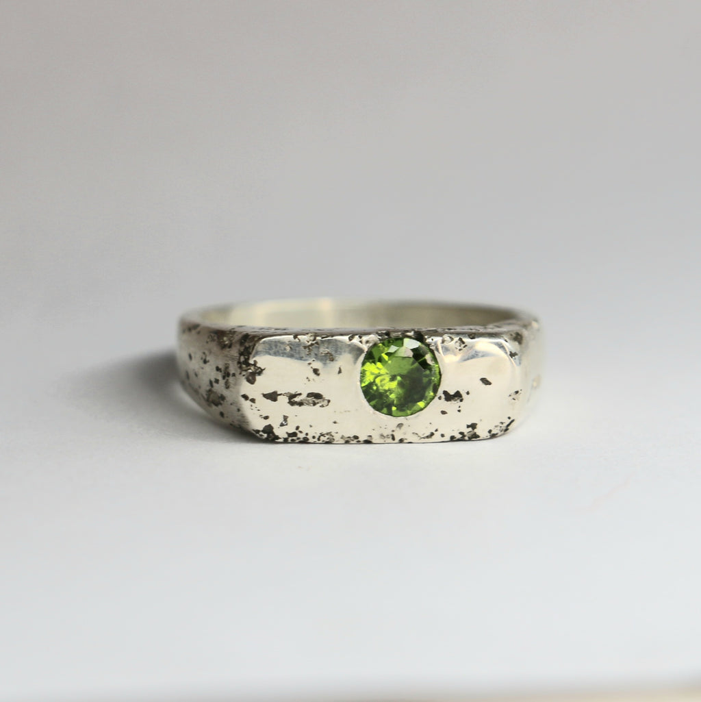 Royal Signet Ring stirling silver sandcast Size 10