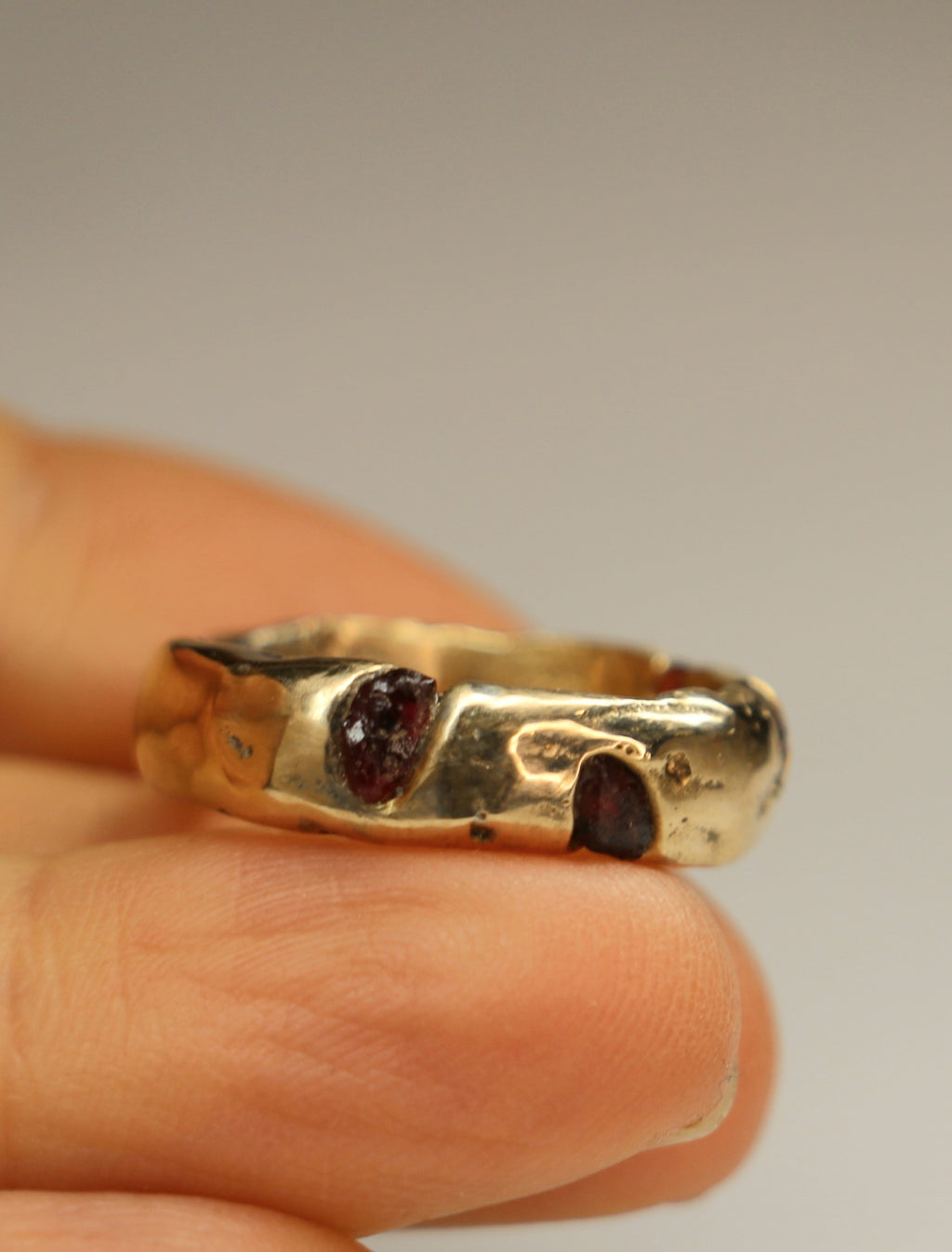 Sand Cast Sapphire Ring | Organic Band