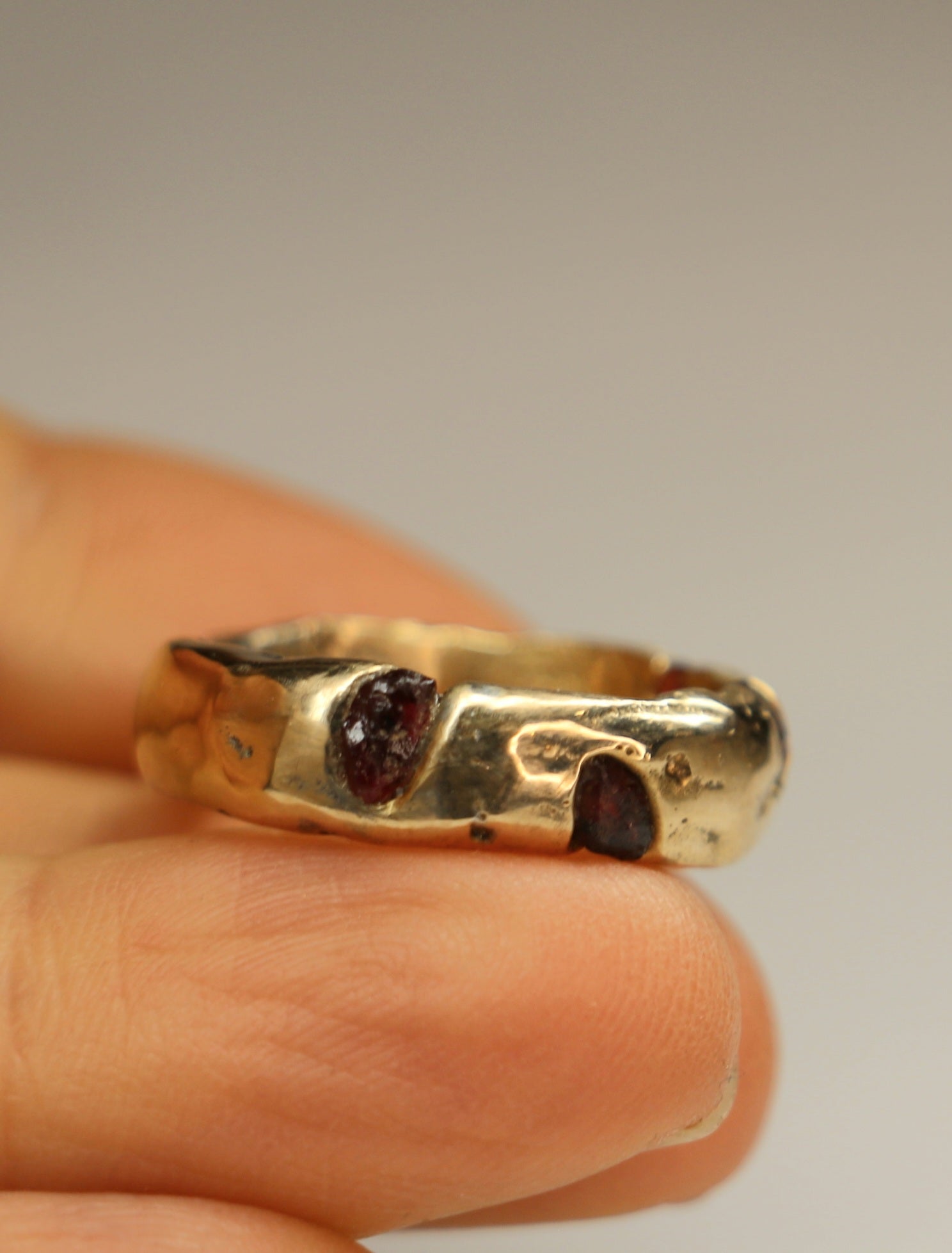 Sand Cast Sapphire Ring | Organic Band