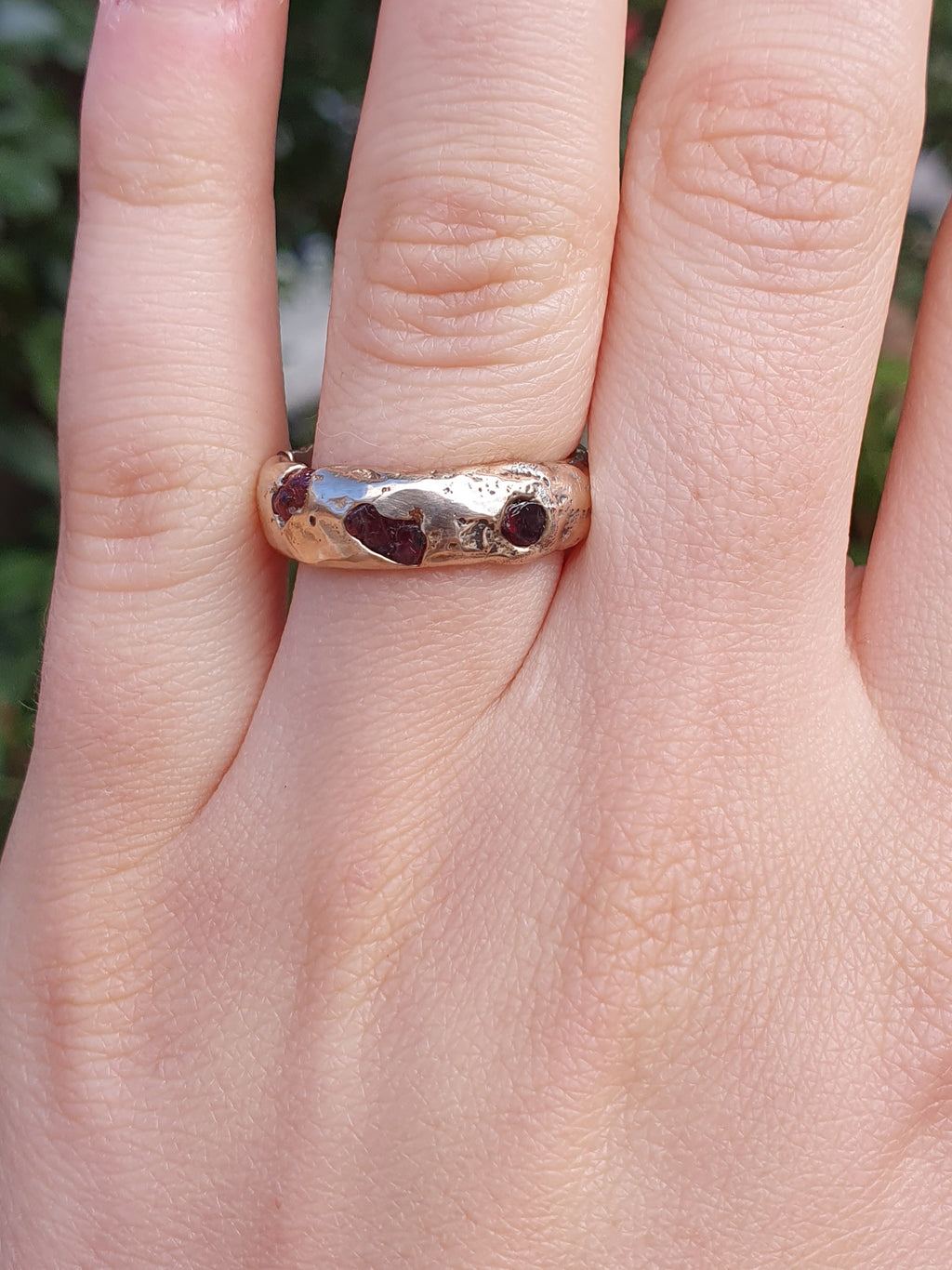 Sand Cast Sapphire Ring | Organic Band