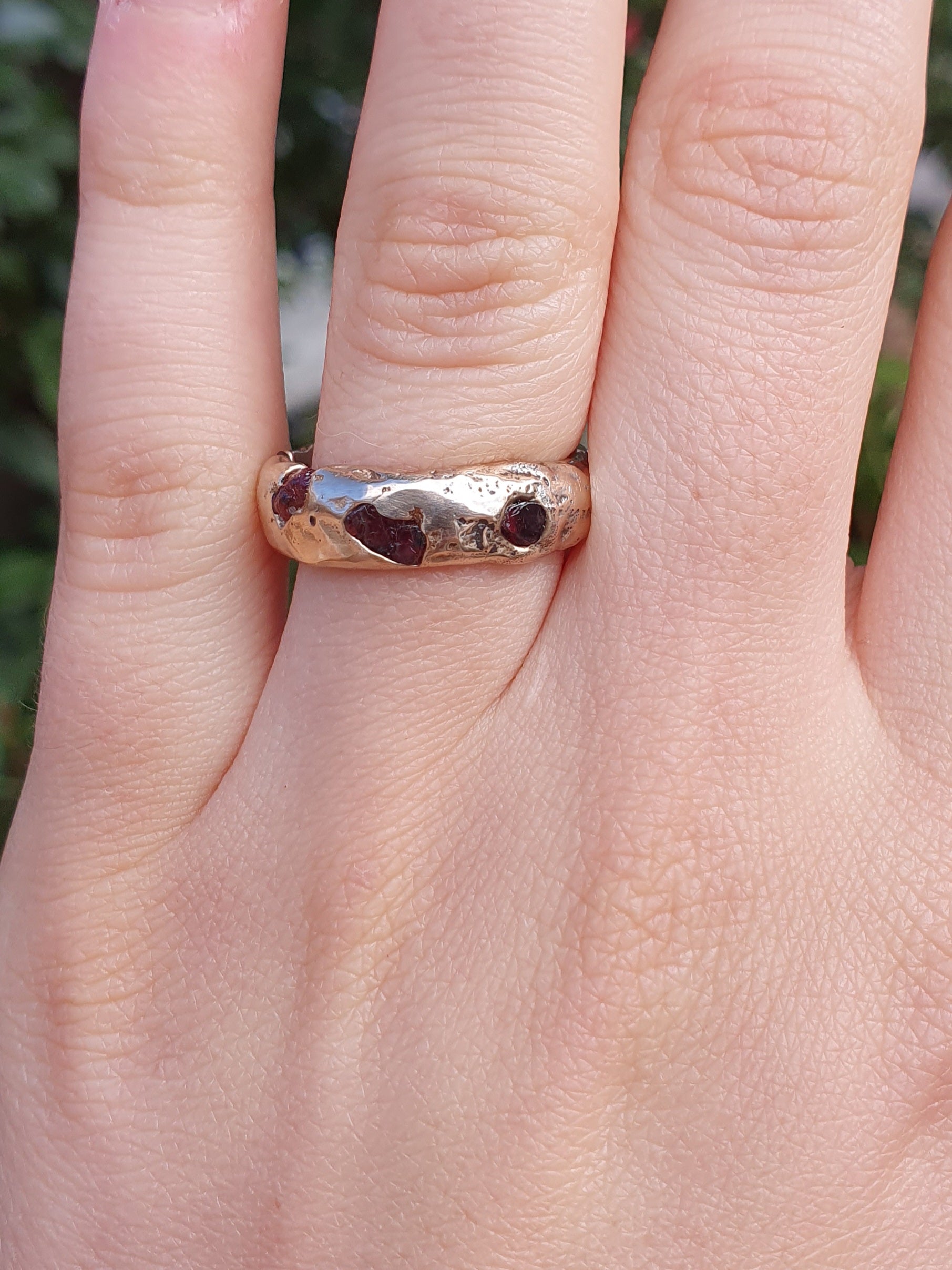 Sand Cast Sapphire Ring | Organic Band