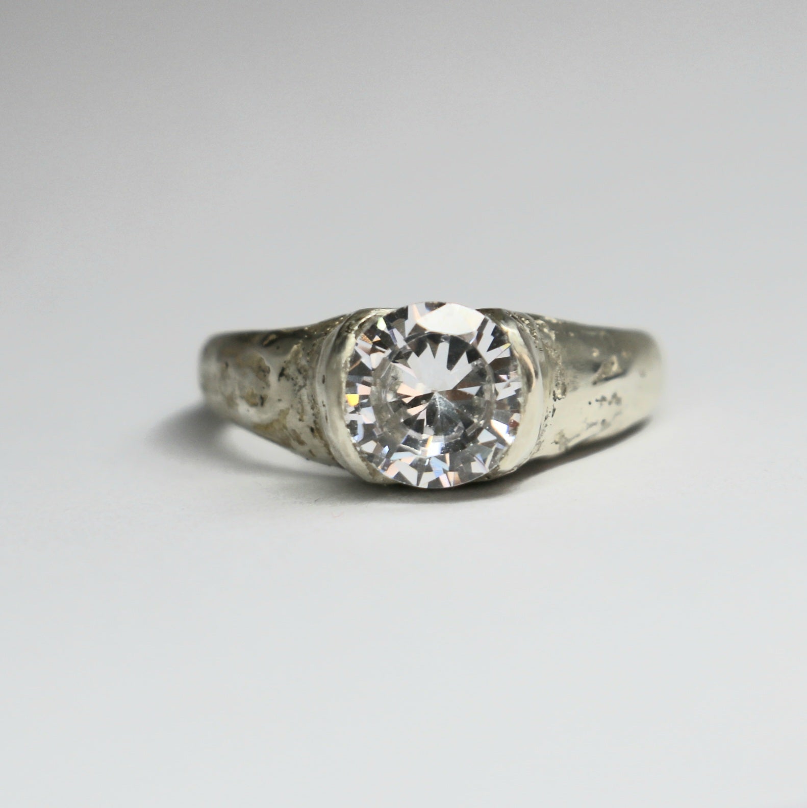 Dune sandcast ring sterling silver size 6