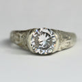 Dune sandcast ring sterling silver size 6