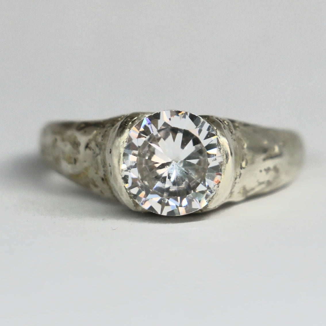 Dune sandcast ring sterling silver