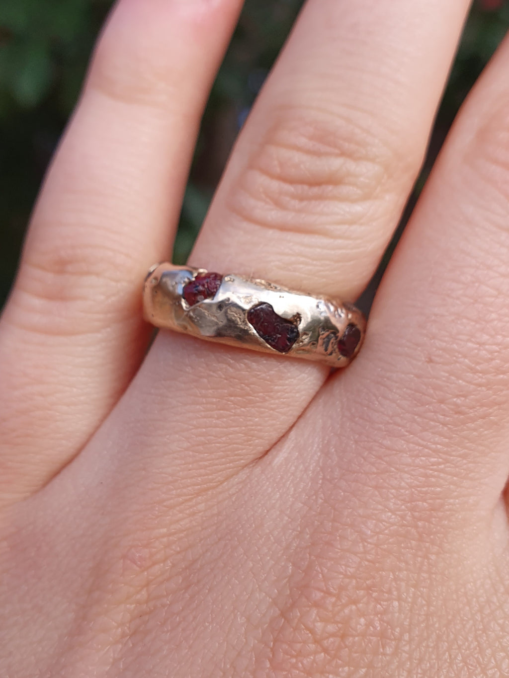 Sand Cast Sapphire Ring | Organic Band