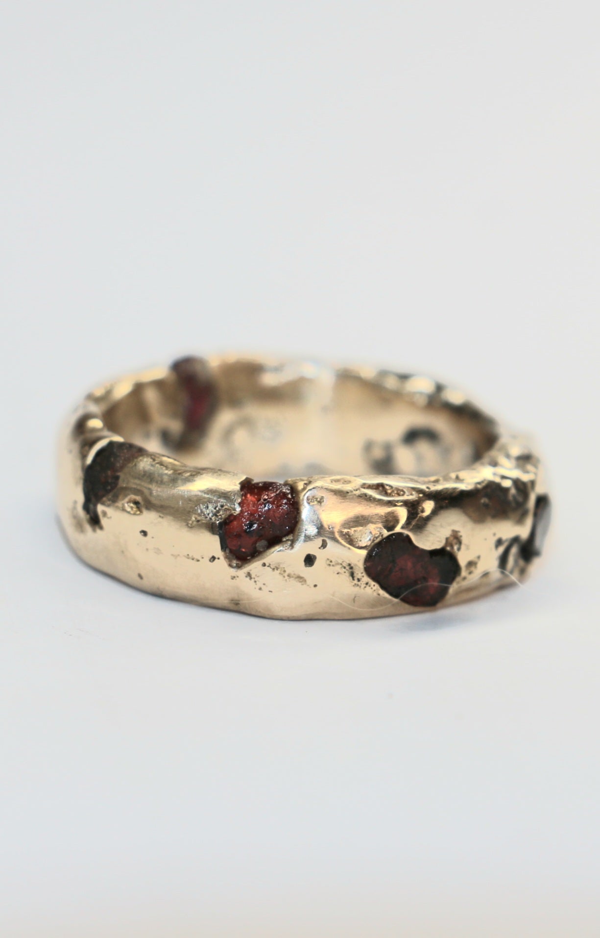 Sand Cast Sapphire Ring | Organic Band