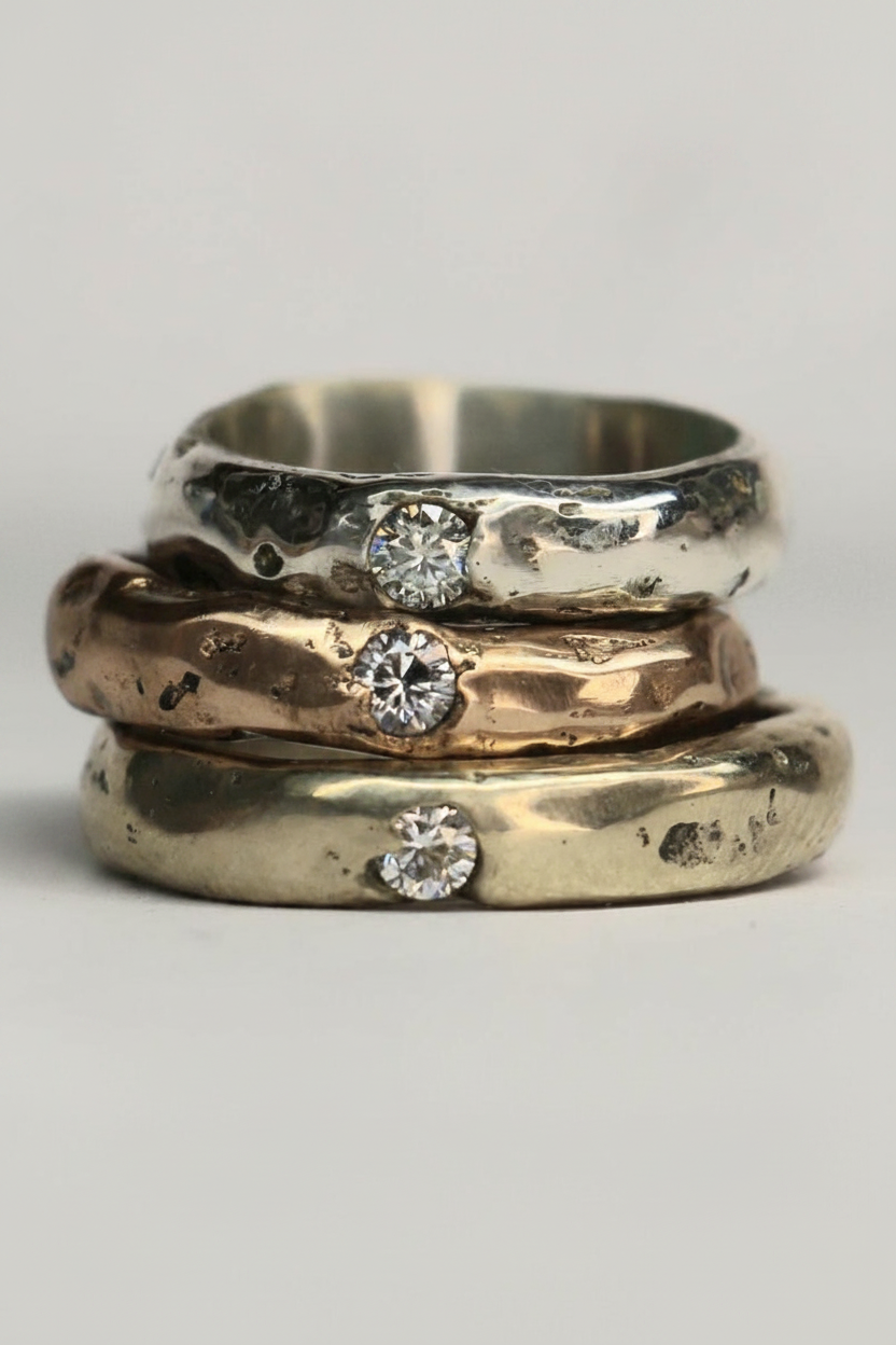 Stacked Diamond Rings Portrait