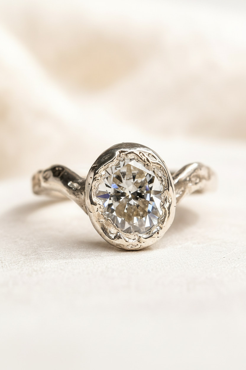 White gold diamond ring